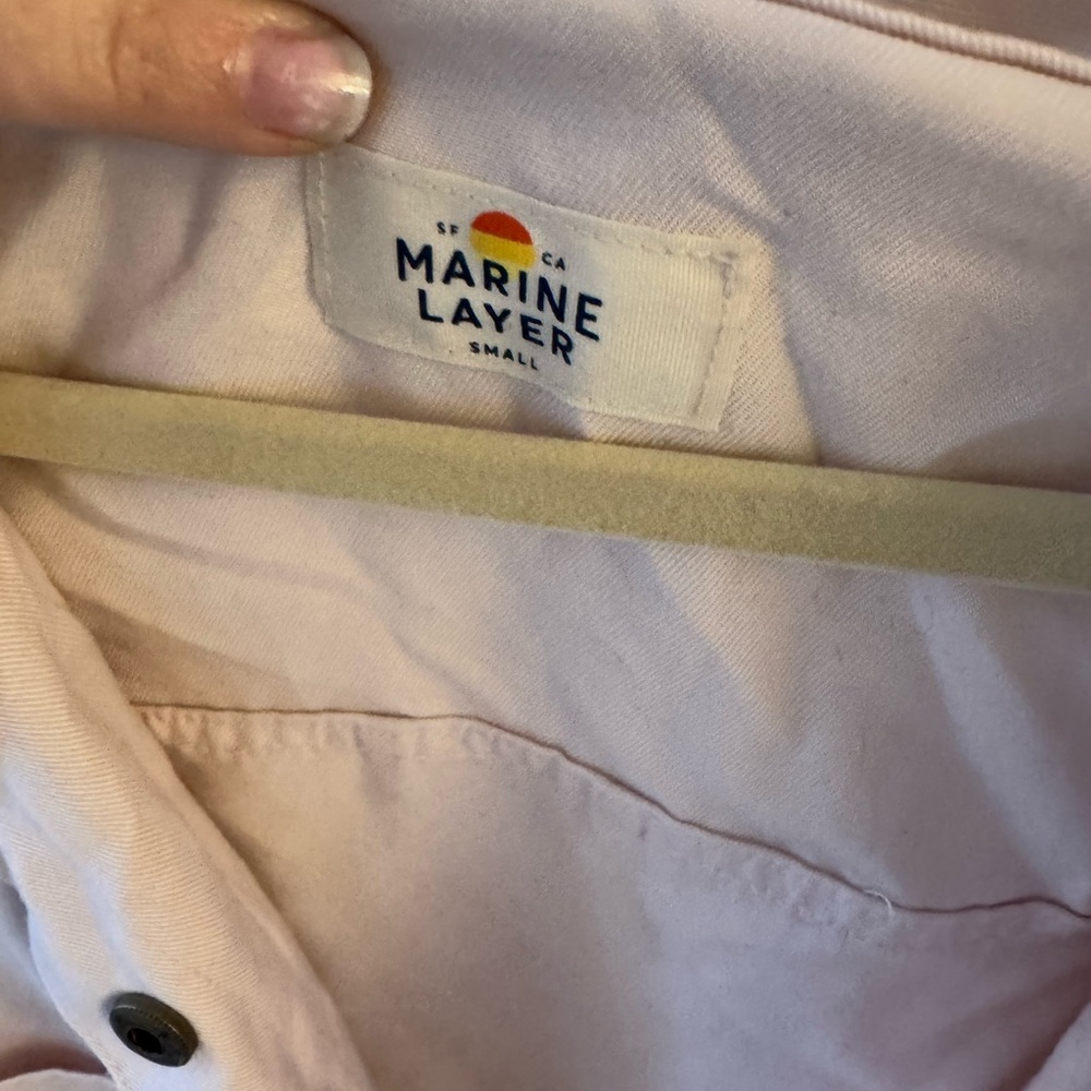 Marine Layer jacket rosewater pink Oslo crop tie waist - Picture 6 of 8